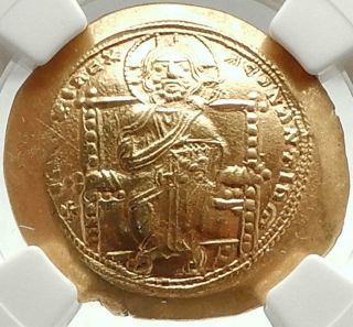 Jesus Christ Ancient 1059ad Gold Byzantine Coin Of Constantine X - Ngc Ms I74773