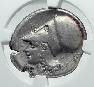 Corinth Authentic Ancient Silver Stater Greek Coin W Pegasus Athena Ngc I81278