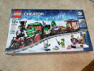 Lego 10254 Creator Winter Holiday Train Construction Christmas Crushed Box