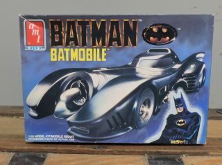 Amt Batman Batmobile 1:25 Scale Model Kit - Box Is Opened - Bags Are - 1989