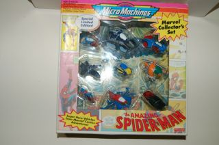 Micro Machines Collectors Set,  Spiderman,  Venom,  X - Men Vehicles 1993 Galoob Nib