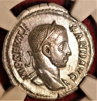 E - Coins Australia Severus Alexander Ar Denarius Ngc Au Roman Coin
