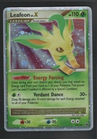 Leafeon Lv X - 99/100 - Ultra Rare Majestic Dawn Pokemon Cards