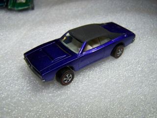 Hot Wheels Redline " Custom Dodge Charger " Purple 68 Mattel