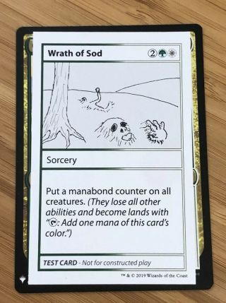 Wrath Of Sod - Mystery Booster Test Print - Nm Mtg Card From Magicfest Richmond