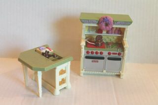 Fisher - Price Loving Family Dollhouse Kitchen Stove Oven W Sounds & Island Sink