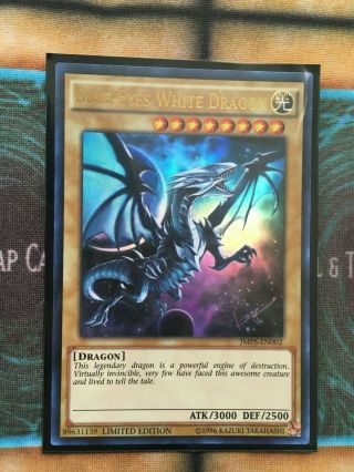 Yugioh Blue - Eyes White Dragon Jmps - En002 Limited Edition Ultra Rare Played
