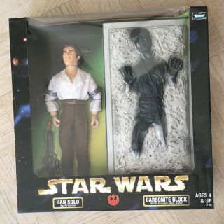 1998 Star Wars 12 " Action Figure Han Solo With Carbonite Block Factorysealed