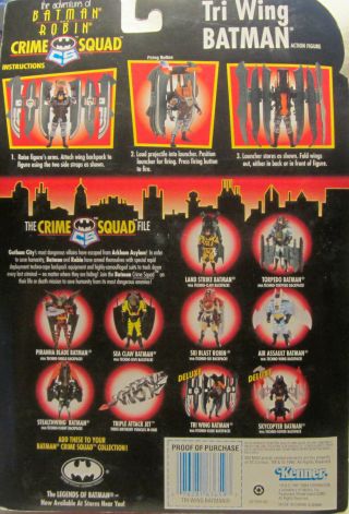 1995 The Adventures of Batman and Robin Crime Squad Tri Wing Batman Deluxe 2