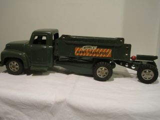 Buddy " L " Army Transport Truck With Cannon - Vintage - Pressed Steel Metal