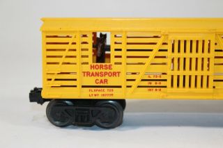 VTG Lionel O Scale Model Train Horse Animal Transport Car 6473 Yellow Box Car 2