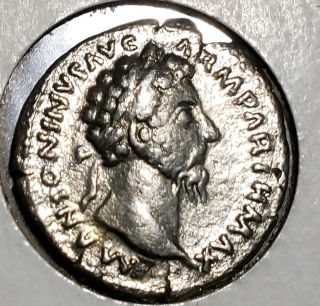 Marcus Aurelius 139 - 161 Ad.  Silver Denarius.  Roman Imperial.