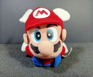 Wing Capped Mario Plush Doll Beanbag Toy Bd&a Nintendo 64 Collectibles 6.  5 "