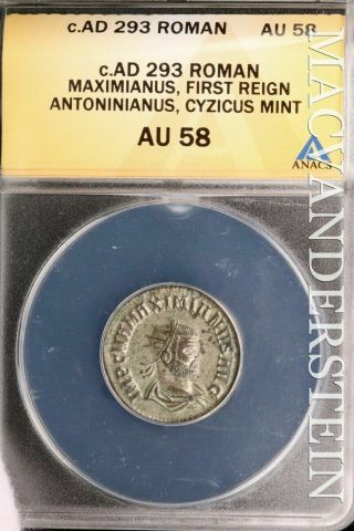 Roman Empire: C.  Ad 293 Antoninianus,  Cyzicus - Anacs Au 58 - Slf129