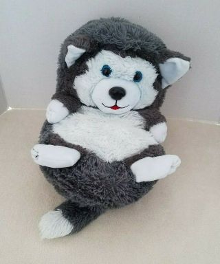 Hideaway Pets Siberian Husky Plush 10 " Gray And White Stuffed Animal Jay Play