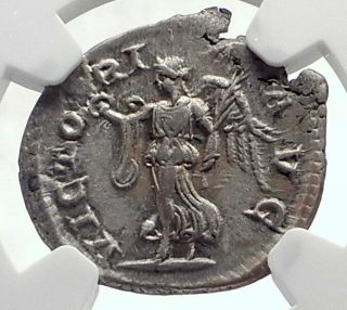 Elagabalus Authentic Ancient 219ad Rome Silver Roman Coin Victory Ngc I72103