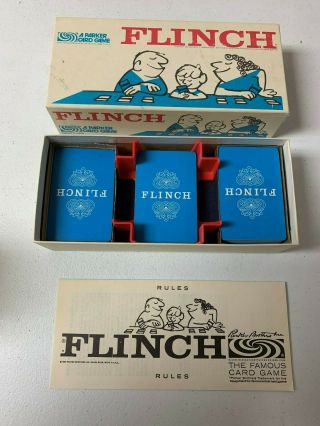 " Vintage,  " 1963 Flinch Card Game By Parker Brothers ",  Crisp Cards