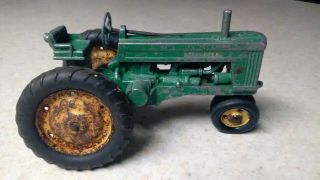 1950s Vintage John Deere Toy Tractor - Cast Metal - Hard Rubber Tires Usa