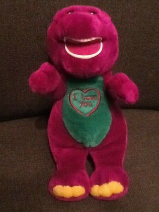 Barney The Purple Dinosaur 10 " Singing " I Love You " Dinosaur Plush