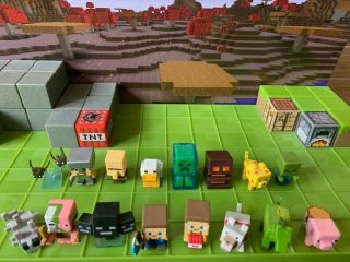 Minecraft Minifigures Stone Series Complete Set Of 16,  With 3 - Pack Exclusives