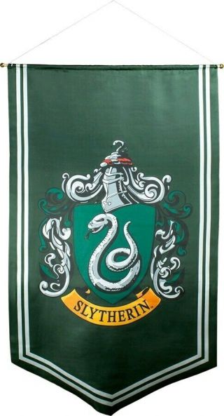 Harry Potter - Slytherin Satin Banner - 115cm X 70cm - Ikon Collectables