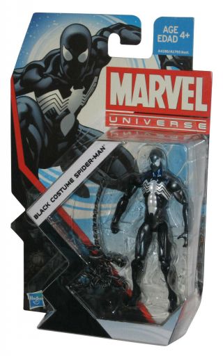 Marvel Universe Series 5 Spider - Man Black Costume Hasbro 3.  75 Inch Figure 007