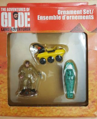 Hasbro The Adventures Of Gi Joe Land Adventurer Ornament Set Of 3