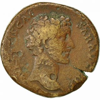 [ 491691] Coin,  Marcus Aurelius,  Sestertius,  Rome,  Vf (30 - 35),  Copper,  Cohen 614