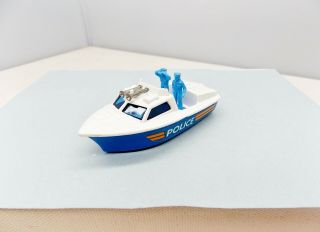 Matchbox Superfast Police Launch - White - Near - Vintage No.  52