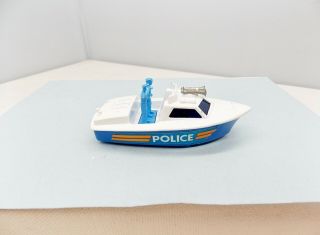 Matchbox Superfast Police Launch - White - NEAR - Vintage No.  52 2
