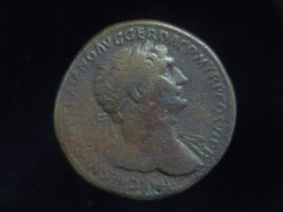 Sestertius Of Roman Emperor Trajan,  Abundantia Reverse Ac0347