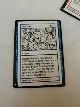 Do - Over Test Card Mystery Booster Mtg Mf Richmond