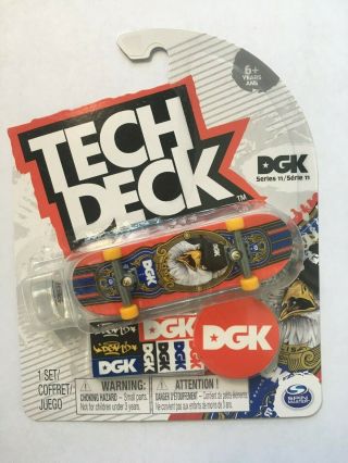 Ultra Rare Tech Deck Dgk Skateboards Series 11 Kalis Fingerboard W Dgk Sticker