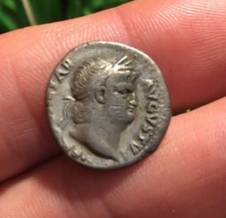 Ancient Roman Coin Ar Denarius Nero 54 - 68ad Jupiter Ivppiter Cvstos Ric53 3.  1g