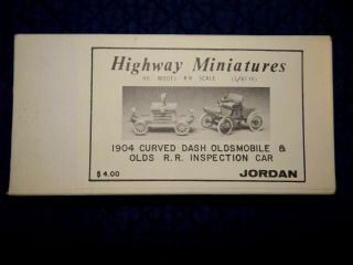 Ho/hon3 Jordan Kit For 1904 Curved Dash Oldsmobile And Olds R.  R.  Inspection Car