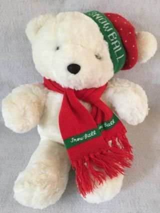 Chosun Large 20 " White Stuffed Plush Christmas Teddy Bear W/ Knit Hat Snowball