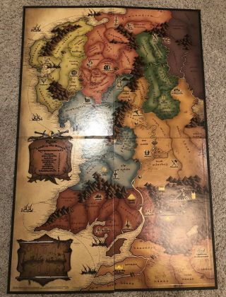 Lord Of The Rings Risk Trilogy Edition Replacement Game Board Only