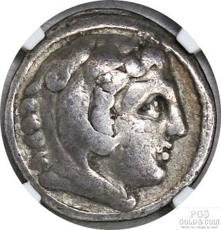 Kingdom Of Macedon Alexander Iii,  336 - 323 Bc Ar Tetradrachm Ngc F Coin 16068