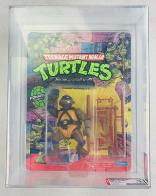 Teenage Mutant Ninja Turtles Donatello Series 1 / 10 Back Afa 75 Ex,  /nm Plastic