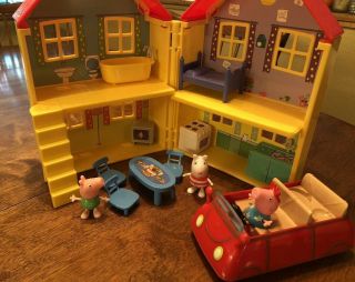 Peppa Pig Folding Play House,  Car,  Figures And Furniture