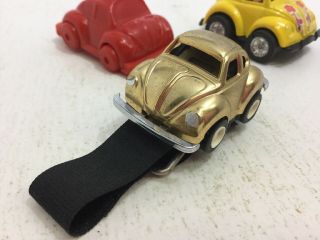 Vintage Unbranded Volkswagen Vw Bug Gold Wrist Watch 1:64 Hong Kong