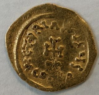 Byzantine Gold Coin Tremissis Heraclitus 610 - 641 AD. 2