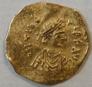 Byzantine Gold Coin Tremissis Maurice Tiberius 582 - 602 Ad