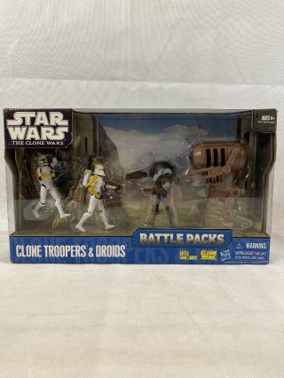 Star Wars Clone Troopers & Droids Battle Packs The Clone Wars Shelf Worn B - 213
