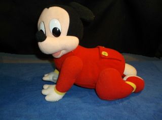 Vintage Disney Mickey Mouse Baby Touch And Crawl 11 " 1995 767