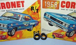 Mpc 1968 Dodge Coronet R/t Bee Vintage Kit 1768 - 200 68 1/25 Drag Slicks