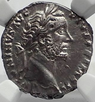 Antoninus Pius 157ad Rome Authentic Ancient Silver Roman Coin Ngc Ms I64667