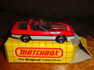 Matchbox Diecast Car Mb14 - 84 Corvette Red Mib