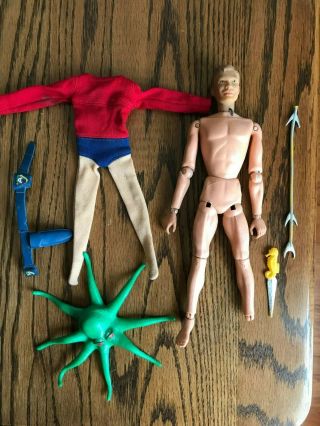 Vintage 1966 Ideal Captain Action Action Boy Aqualad With Octo