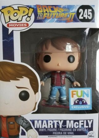 Rare Marty McFly Funko POP Fun Exclusive Hoverboard Back to The Future 2